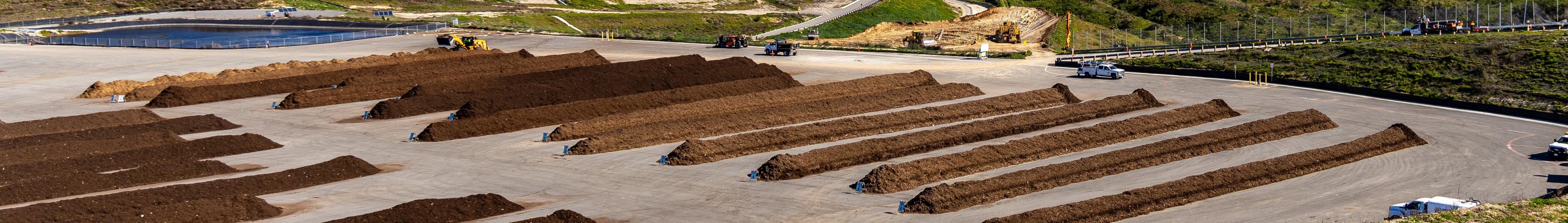 Compost windrows