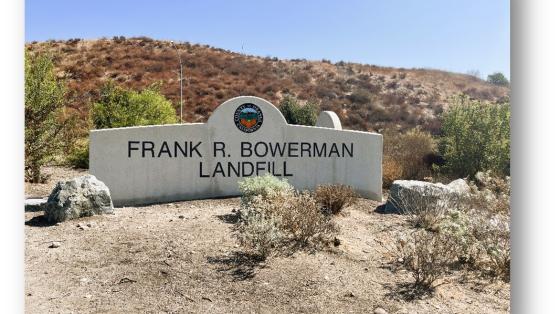 Frank R. Bowerman Landfill sign