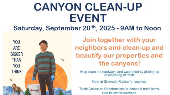 Silverado Canyon Clean Up Event Flyer