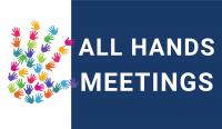 All Hands Meeting with hand image