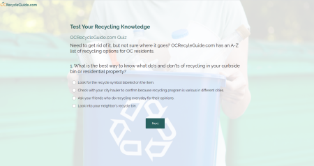 OCRecycleGuide.com screenshot
