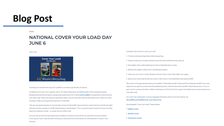 Cover Your Load blog post