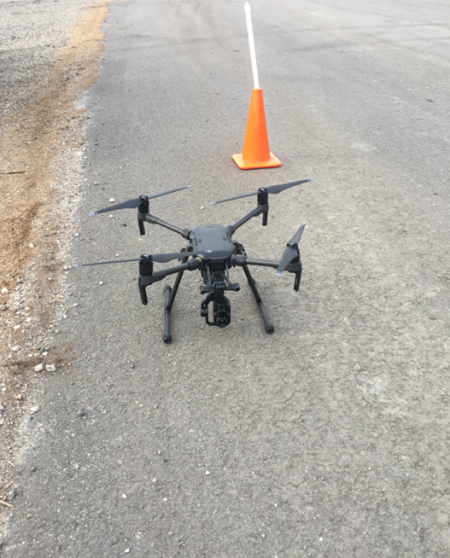 Close up of methane detection drone