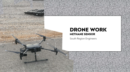 Drone preparing for take off