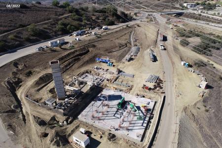 Aerial view of  Flare at Prima Landfill