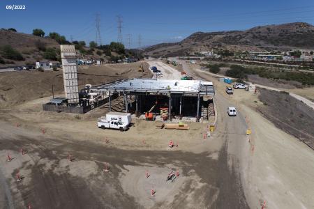 Aerial view of  Flare at Prima Landfill