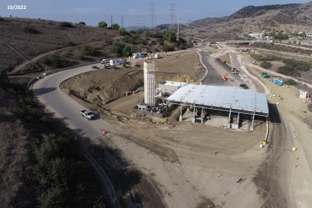 Aerial view of  Flare at Prima Landfill