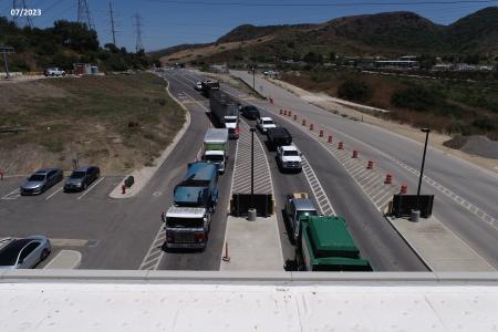Aerial view Prima Entrance Project / Vehicles