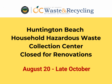 Huntington beach banner of temporarily closing with date